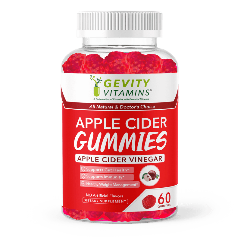 Apple cider Gummies for sale in USA from Gevity Vitamins, the leading natural health supplement manufacturer in USA. Also available in Amazon. (Apple Cider Vinegar (ACV) Gummies Gevity Vitamins )